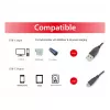 EQUIP USB 2.0 C–A-kaapeli M/M 0,5 m, USB 2.0, 0,48 Gbit/s, nikkelöidyt koskettimet, musta