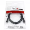 EQUIP USB 2.0 Type-C–Type-C-kaapeli M/M 0,3 m PD 60 W, 0,48 Gbit/s, nikkelöidyt koskettimet, musta