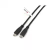 USB-C–USB-C-kaapeli 2.0 EQUIP 128833, 0,5 m, PD 60 W, 0,48 Gbit/s, nikkelöidyt koskettimet, musta