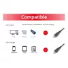 USB-C–USB-C-kaapeli 2.0 EQUIP 128833, 0,5 m, PD 60 W, 0,48 Gbit/s, nikkelöidyt koskettimet, musta