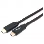 USB-C–USB-C-kaapeli EQUIP 128348, USB 3.2 Gen 1 (5 Gbit/s), PD 60 W, 0,5 m, musta