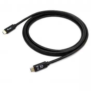 USB-C–USB-C-kaapeli EQUIP 128348, USB 3.2 Gen 1 (5 Gbit/s), PD 60 W, 0,5 m, musta