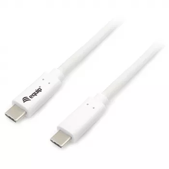 EQUIP USB 3.2 Gen 1 Type-C–Type-C-kaapeli 0,5 m PD 60 W 5 Gbit/s valkoinen
