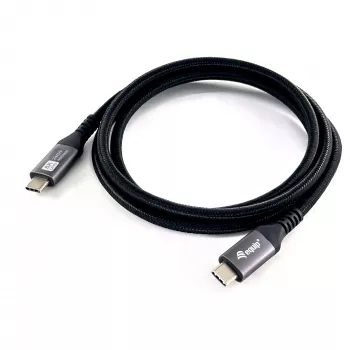 USB4 Gen3x2 C–C-kaapeli EQUIP 128380, 0,5 m, PD 3.1 240W, 40 Gbps, 8K/60Hz, musta