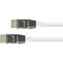 Liitäntäkaapeli DisplayPort 1.2, 4K / UHD @60Hz, täysmetalliliittimet, kullatut koskettimet, OFC, nylonpunos valkoinen, 10 m, PYTHON® Series (GC-M0200)
