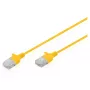 Verkkokaapeli DIGITUS CAT6 U-UTP ohut 0,3 m, keltainen