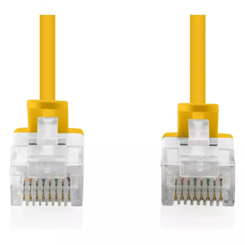 Verkkokaapeli DIGITUS CAT6 U-UTP ohut 0,3 m, keltainen