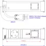 Bachmann 916.505 Power Frame pieni jatkojohto, 1x Schuko, 1x USB-C 30 W, 0,2 m