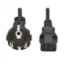 PDU-virtakaapeli C13 Schuko (Cee 7/7) - 10A 250V H05VV-F 2M