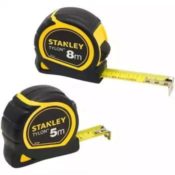 Stanley Tylon -mittanauha kaksipakkaus STHT0-74260, 5 m/19 mm ja 8 m/25 mm