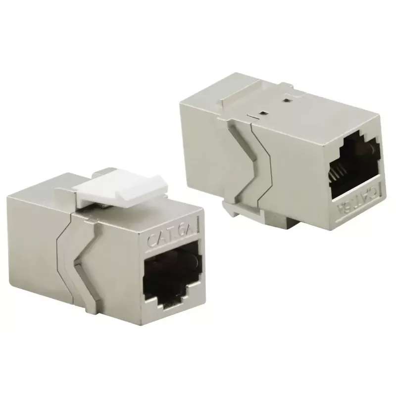 Keystone-moduuli Helos 304268 litteä hopea RJ-45