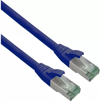 helos Cat.6a Superflex -verkkokaapeli, Cat.7 kaapeli, S/FTP AWG 26/7, 2 m, sininen