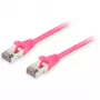 Verkkokaapeli Equip Cat.6A S/FTP RJ-45 5 m pinkki