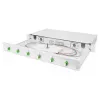 Kuitujatkosrasia DIGITUS DN-96330/9APC 1U, varustettu 6x LC-APC DX, OS2, polymeeri/teräs, vaaleanharmaa