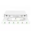Kuitujatkosrasia DIGITUS DN-96330/9APC 1U, varustettu 6x LC-APC DX, OS2, polymeeri/teräs, vaaleanharmaa