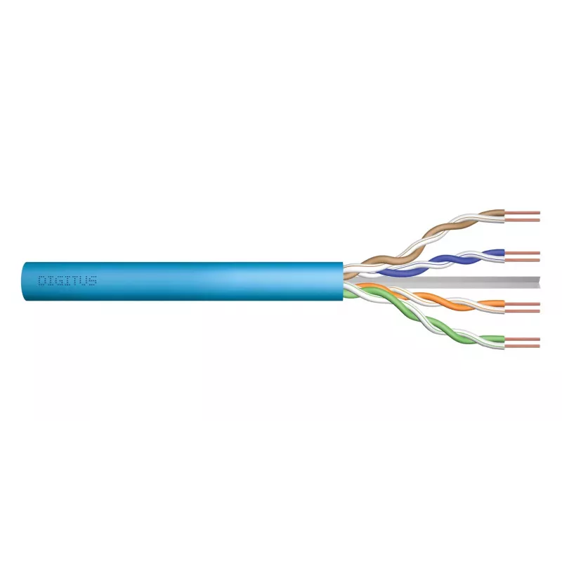 DIGITUS asennuskaapeli Cat6A U/UTP, AWG 23/1, LSOH, B2ca, 500 m kela