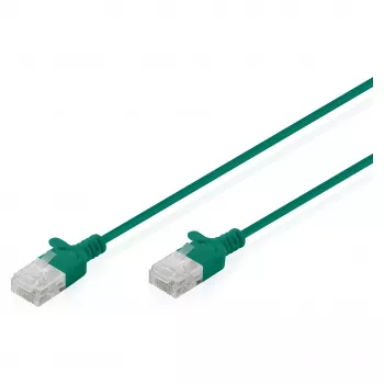 Ohut CAT6 U-UTP -verkkokaapeli DIGITUS, 0,3 m, vihreä