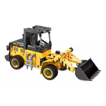 Rakennussarja pyöräkuormaaja Jamara CaDA Wheel loader Bricks, yli 8-vuotiaille lapsille, musta ja keltainen