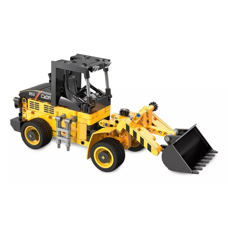 Rakennussarja pyöräkuormaaja Jamara CaDA Wheel loader Bricks, yli 8-vuotiaille lapsille, musta ja keltainen