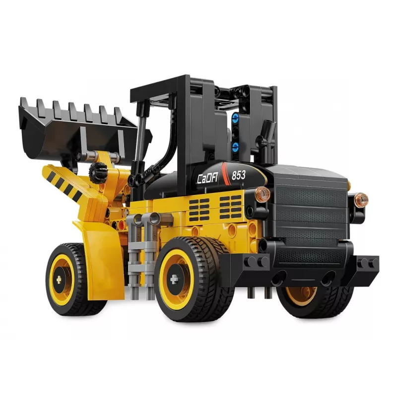 Rakennussarja pyöräkuormaaja Jamara CaDA Wheel loader Bricks, yli 8-vuotiaille lapsille, musta ja keltainen