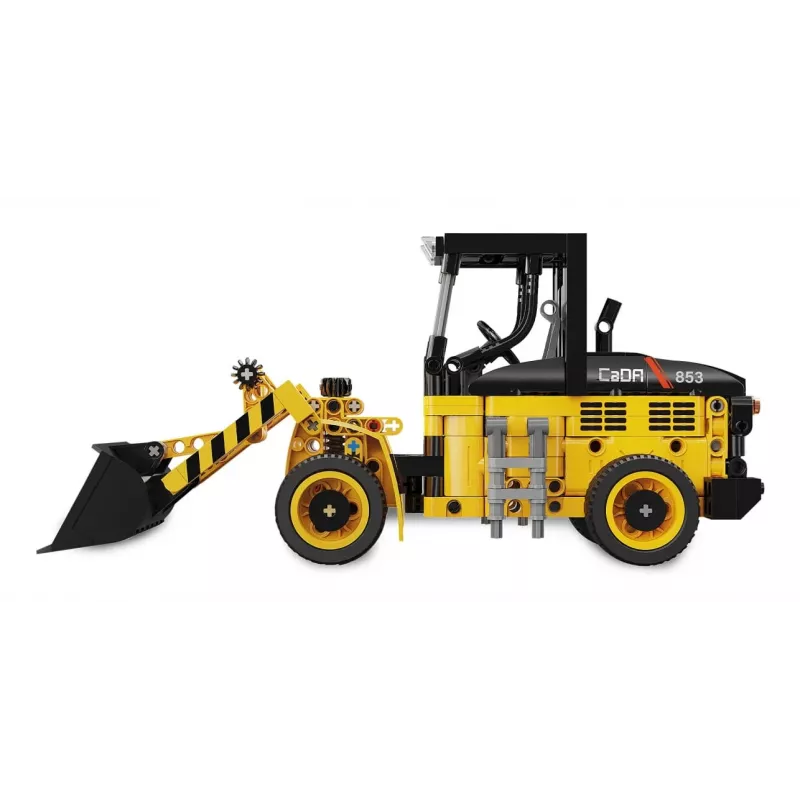 Rakennussarja pyöräkuormaaja Jamara CaDA Wheel loader Bricks, yli 8-vuotiaille lapsille, musta ja keltainen