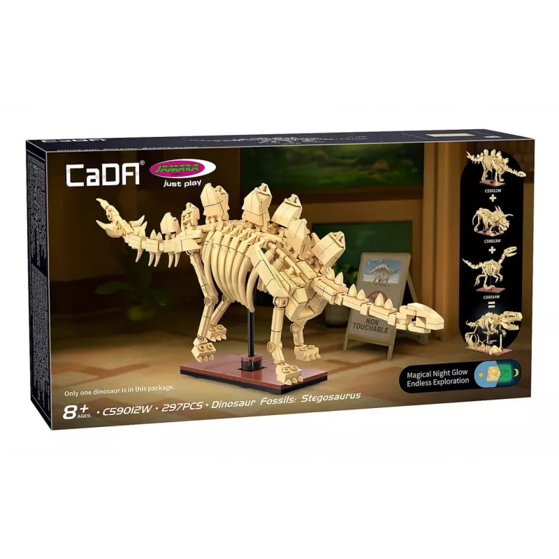 Rakennussarja Jamara CaDA dinosauruksen fossiili Stegosaurus — 297 osaa, ikä 8+, beige/ruskea