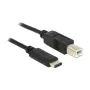 USB-kaapeli DeLOCK 0,5m USB2.0-C/USB2.0-B musta