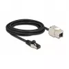 Kaapeli RJ45-uros Keystone-moduuliin RJ45-naaras DeLOCK 87029