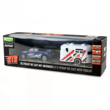 RC-kuorma-auto Amewi 22680 1:64 RTR perävaunulla, sininen