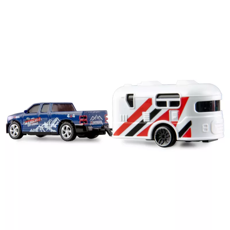 RC-kuorma-auto Amewi 22680 1:64 RTR perävaunulla, sininen