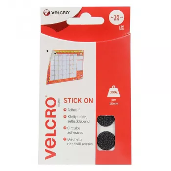 VELCRO tarrapisteet itseliimautuvat, koukku & pehmeä 16mm x 16 settiä musta
