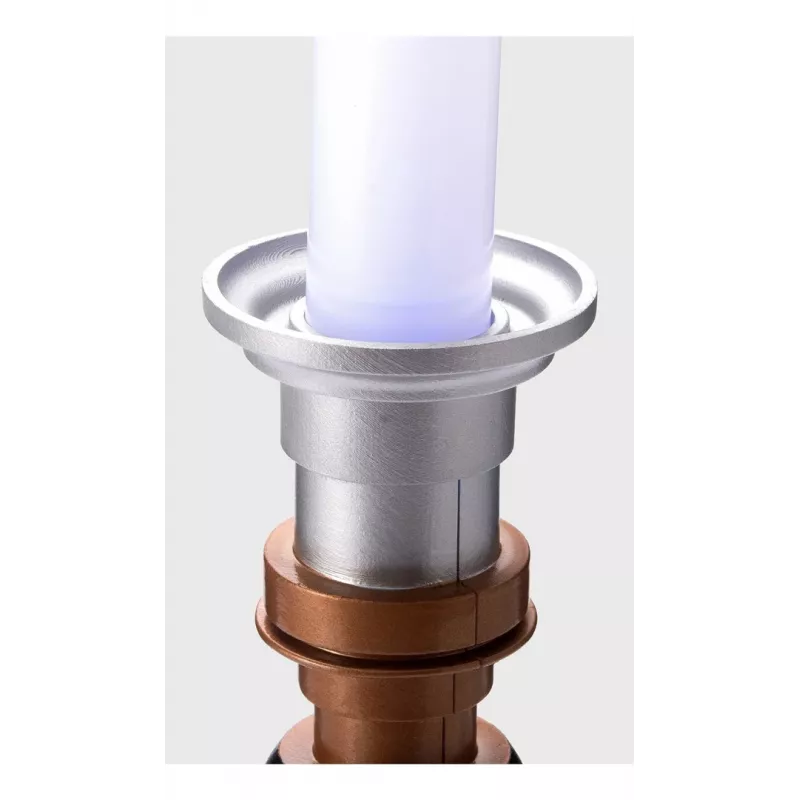 Pöytävalaisin Ukonic 16987 musta kupari harmaa valkoinen sininen valo 595mm