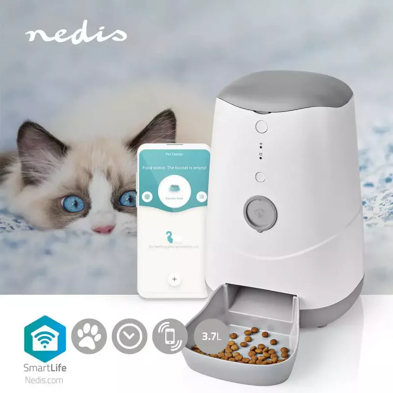 Nedis WIFIPET10CWT lemmikkien ruka-automaatti 3,7 L Wi-Fi