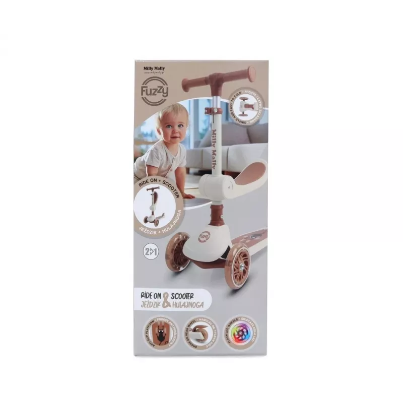 Potkulauta milly mally Milly Mally Scooter Fuzzy Classic — lasten potkulauta, beige