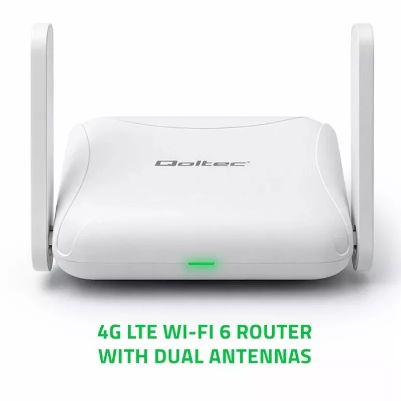 Reititin QOLTEC 56980 – 4G LTE -mobiilireititin Wi‑Fi 6:lla