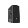 Fury Shobo SH8F Midi Tower -tietokonekotelo — musta, ikkunalla, ilman virtalähdettä, 2×USB 3.0, 1×USB 2.0, 2×audio, sisältää 4×120mm tuuletinta