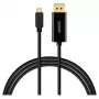 Kaapeli SAVIO CL-207 USB-C - DisplayPort 2,0 m, DisplayPort 1.2 -tuki