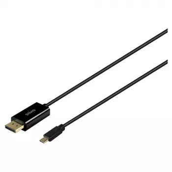 Kaapeli SAVIO CL-207 USB-C - DisplayPort 2,0 m, DisplayPort 1.2 -tuki
