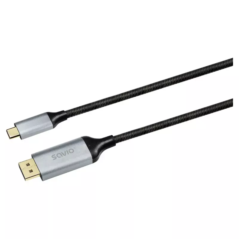 USB-C - DisplayPort-kaapeli SAVIO CL-208 (DisplayPort 1.2, 2 m)