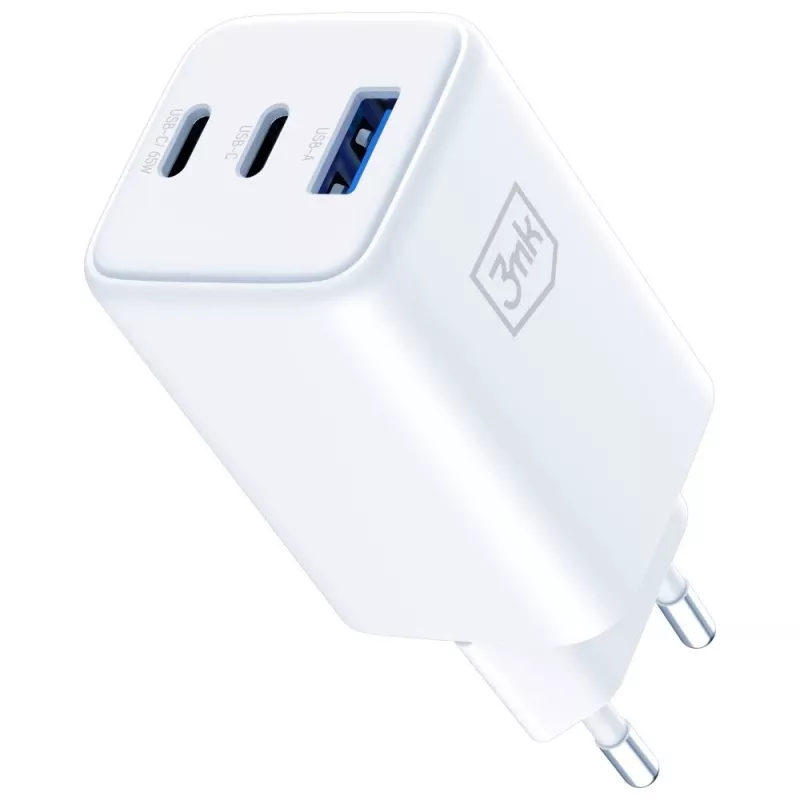 3MK Charger Hyper GaN 65W QC4+ — USB GaN 65W pikalaturi QC4+-tuella
