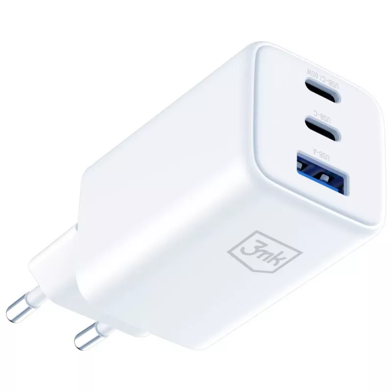 3MK Charger Hyper GaN 65W QC4+ — USB GaN 65W pikalaturi QC4+-tuella