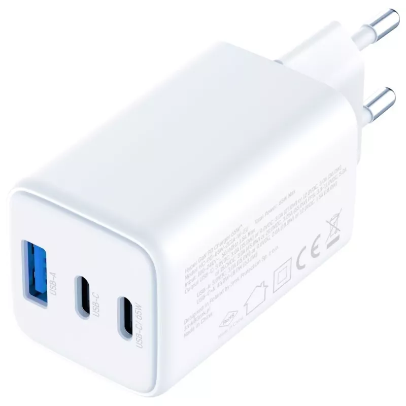 3MK Charger Hyper GaN 65W QC4+ — USB GaN 65W pikalaturi QC4+-tuella