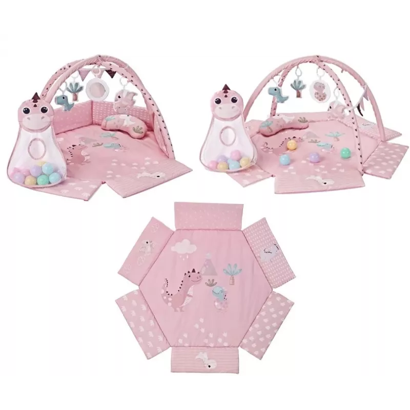 Oppimisleikkimatto Dino Pink TinyMini vaaleanpunainen