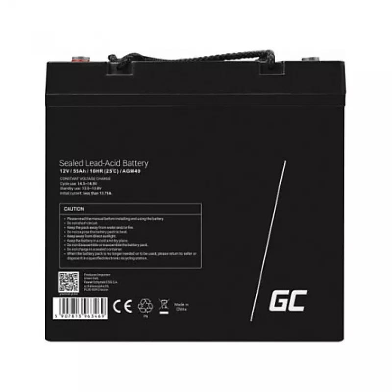 AGM-akku Green Cell AGM49 55 Ah 12 V veneily ja vapaa-aika