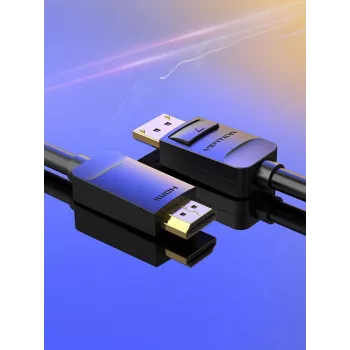 Kaapeli DP–HDMI 2M/SCHWARZ musta Hadbh Vention