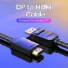 Kaapeli DP–HDMI 2M/SCHWARZ musta Hadbh Vention