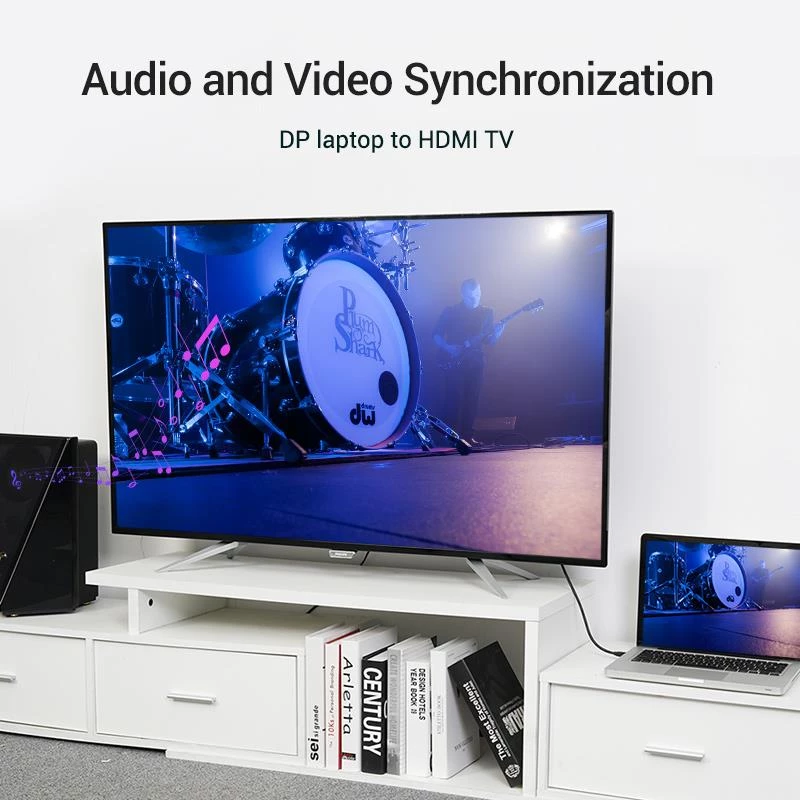 Kaapeli DP–HDMI 2M/SCHWARZ musta Hadbh Vention