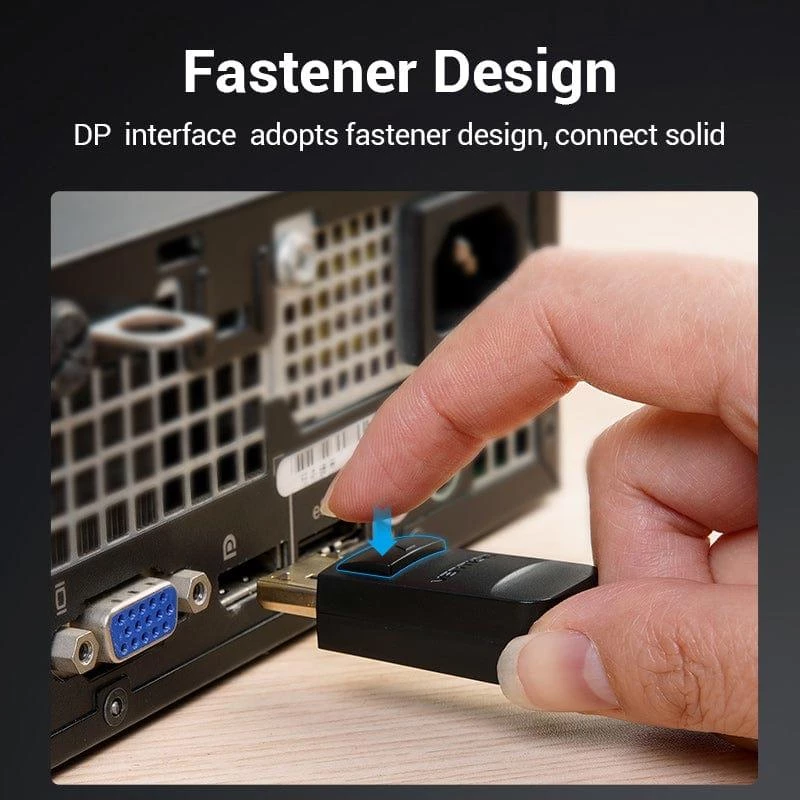 DP–VGA-kaapeli 2M/SCHWARZ musta Hblbh Vention