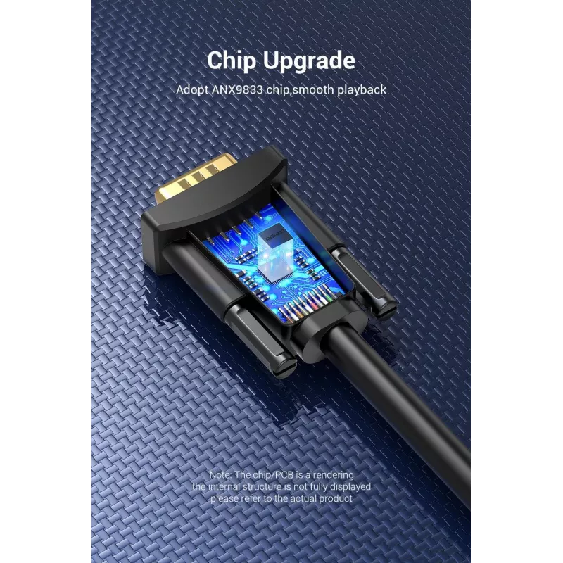 DP–VGA-kaapeli 2M/SCHWARZ musta Hblbh Vention