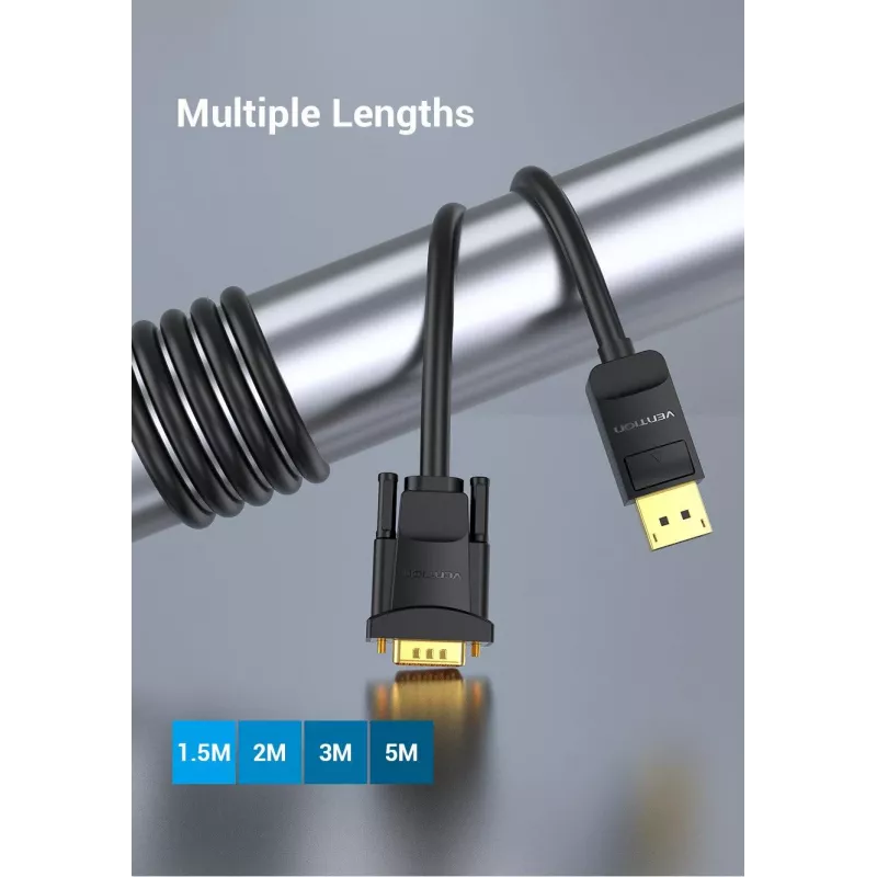 DP–VGA-kaapeli 2M/SCHWARZ musta Hblbh Vention